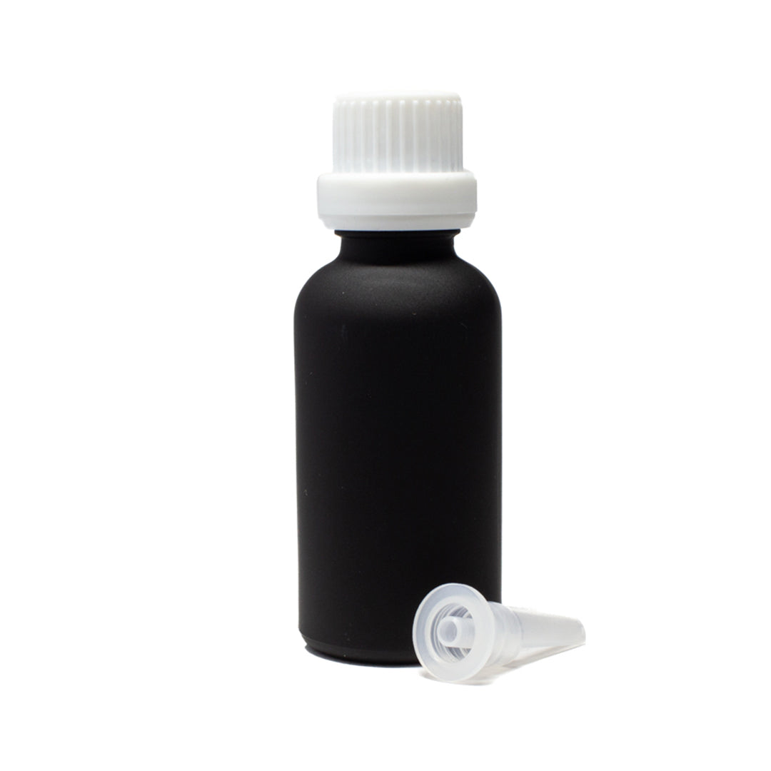 Frasco Negro  Matizado 30ml con Inserto