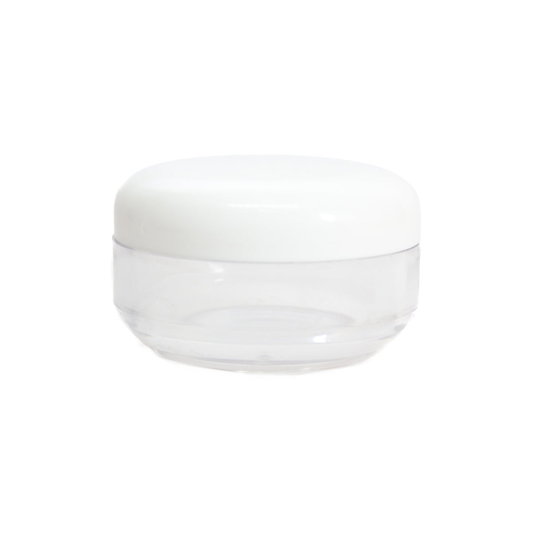 Pomadera Acrílico Natural 100ml con Tapa Blanca