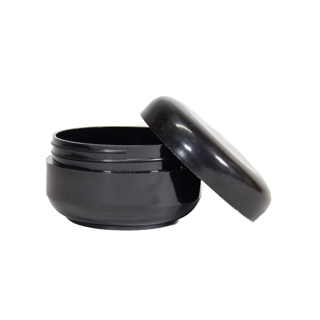Pomadera Acrílico Negra 100ml con Tapa Negra