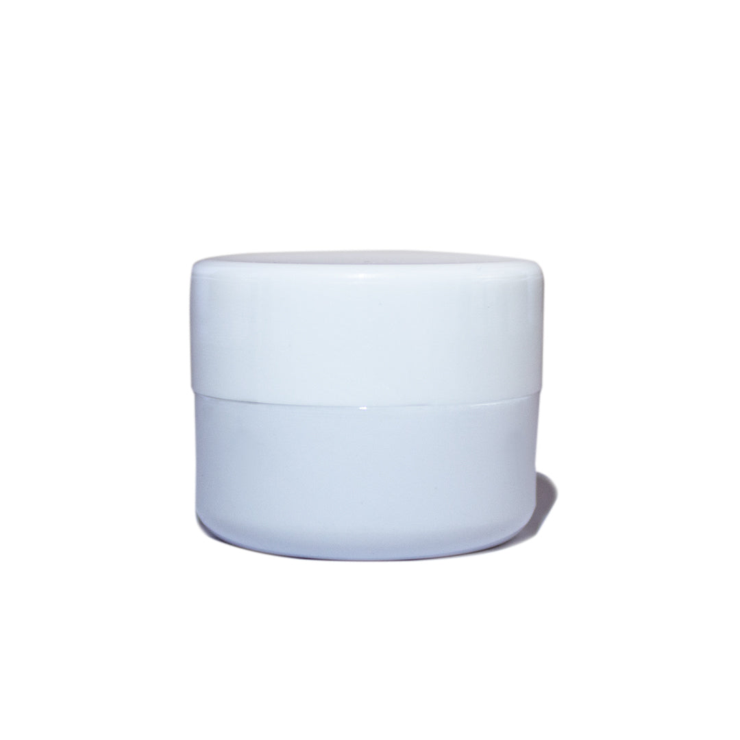 Pomadera Estireno 6g. Base Blanca Con Tapa Blanca