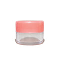 Pomadera Estireno 6g. Base Transparente Con Tapa Rosa