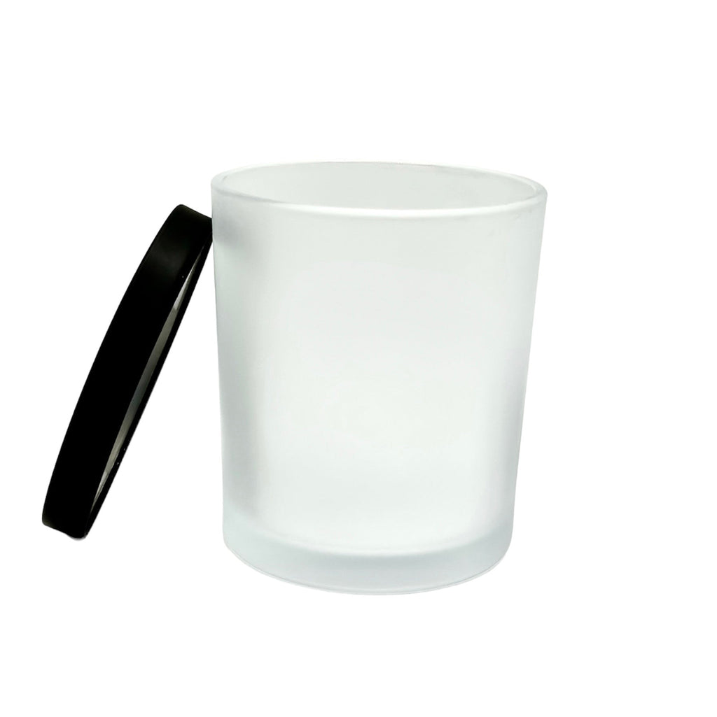 Envase Matizado Para Vela Con Tapa